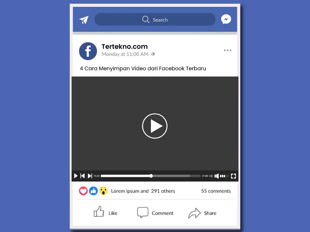 cara menyimpan video dari facebook